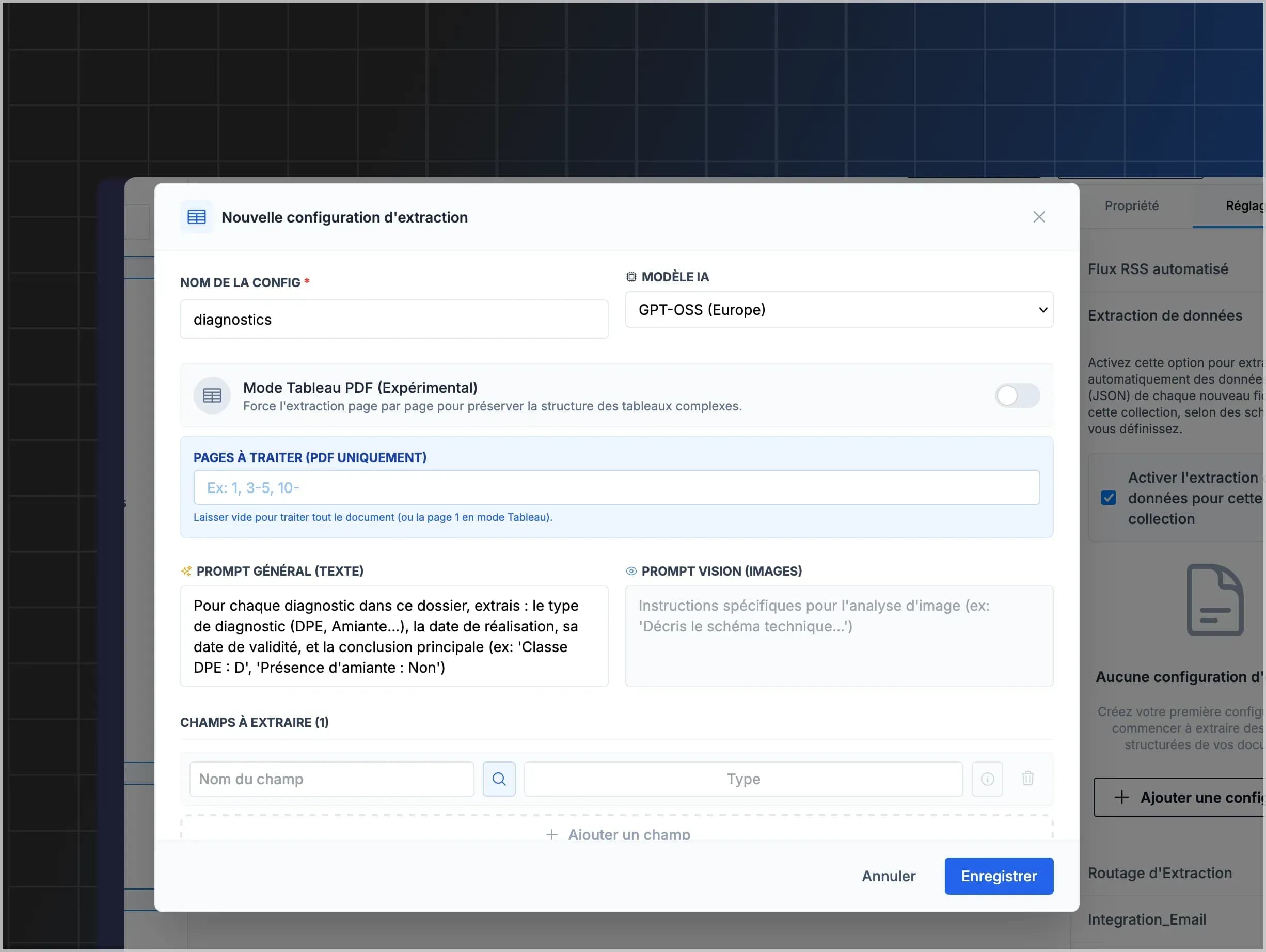 Extraction et structuration intelligente de données